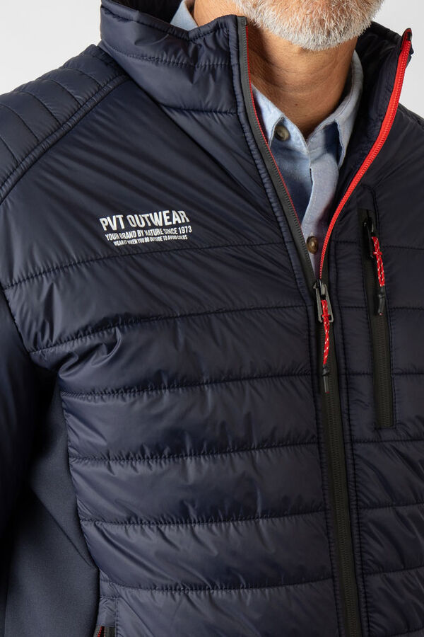 Privata Casaco acolchoada com gola alta Azul