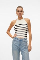 Vero Moda Top de malha gola halter Cinzento