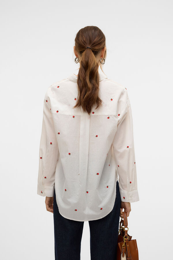 Vero Moda Camisa básica com bordado Branco