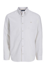 Jack & Jones Camisa manga comprida em tecido plano Branco