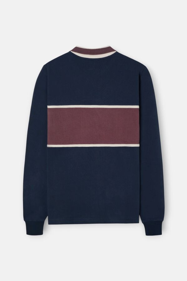 Silbon Relaxed fit polo stories sweatshirt Navy