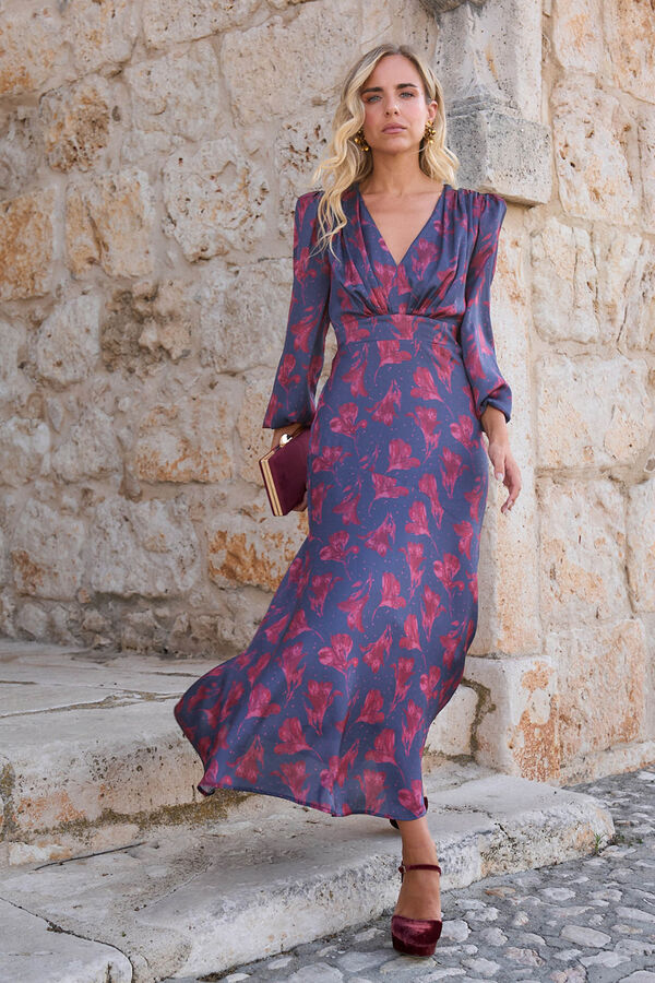 Polín Et Moi Vestido estampado de flores Azul