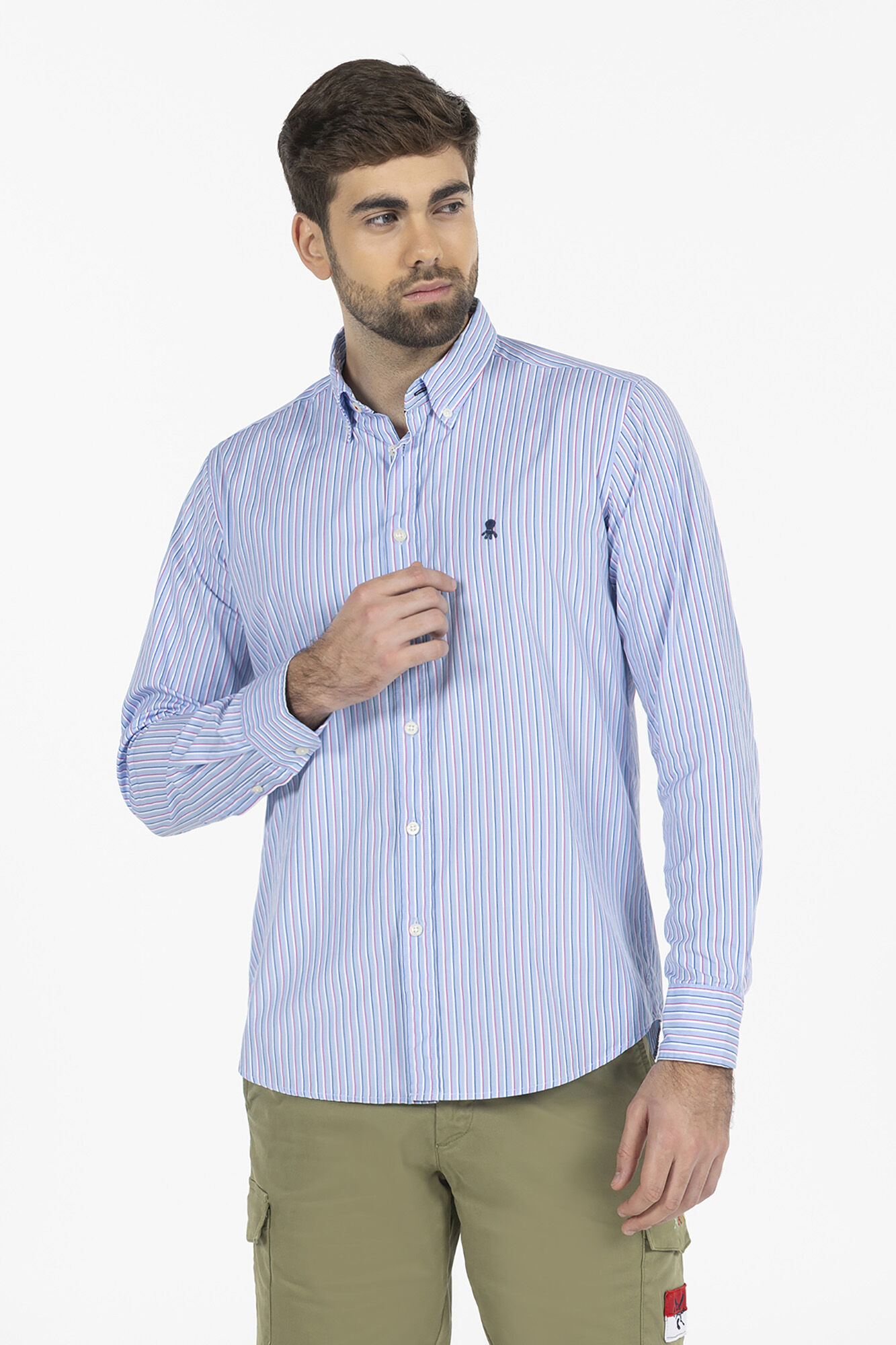 Camisa rayas combinadas popelin Camisas de hombre Cortefiel
