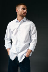 OOTO Camisa riscas popelina Azul