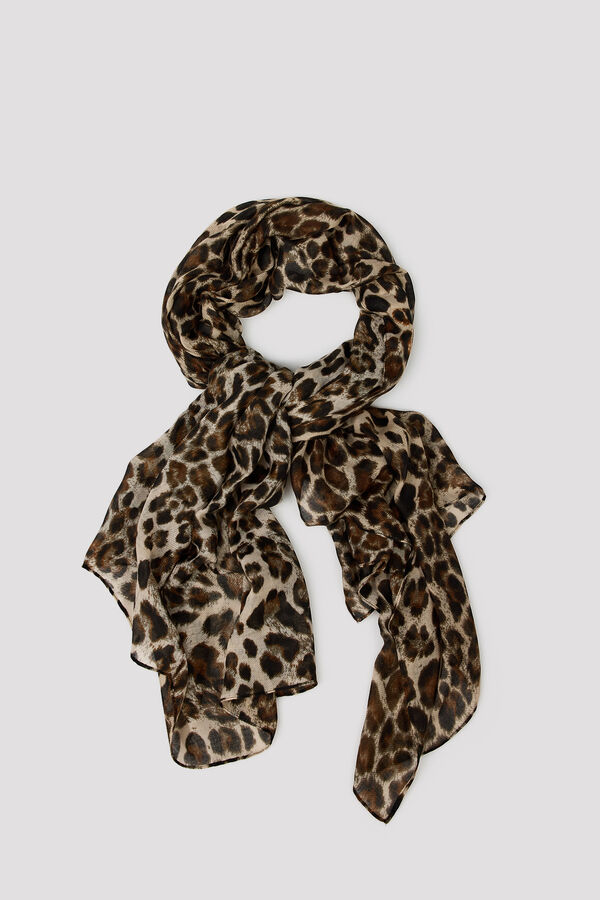 Cortefiel Leopard print scarf Multicolour