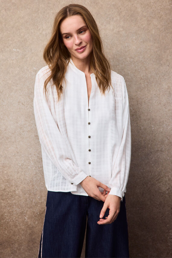 Blusa frunce abullonada