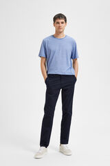 Selected Calça calças chino slim fit feita de algodão orgânico Azul