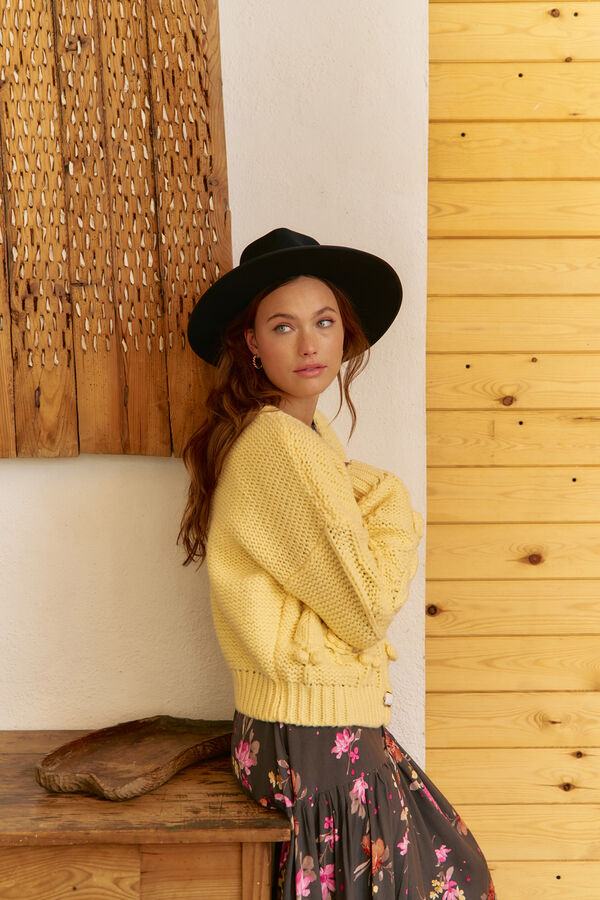 Jaase Jersey-Knit cardigan Yellow