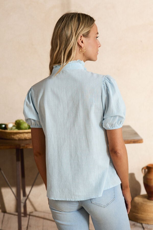 Pol&iacute;n Et Moi Blusa Nancy azul-celeste Azul