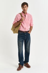 Gant Camisa Regular Fit de lino y algod&oacute;n a rayas