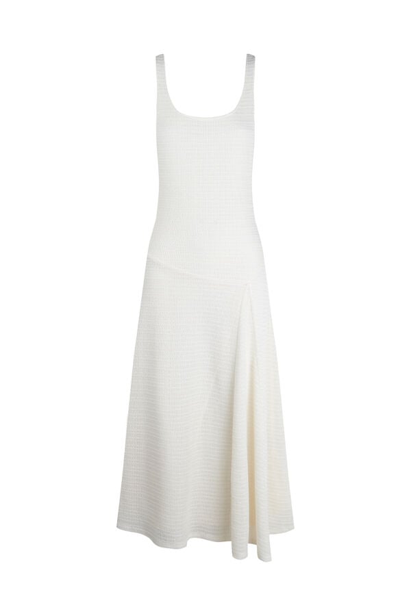 Slowlove Vestido tirantes estructura Marfil