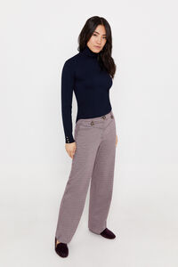 Cortefiel Checked jersey-knit trousers Multicolour