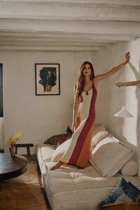 Slowlove Vestido punto multicolor