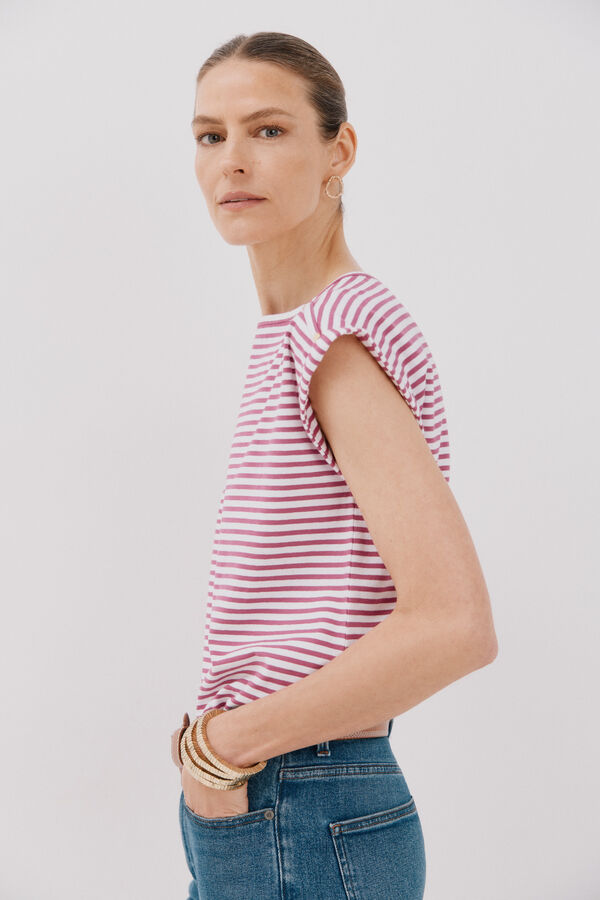 Cortefiel Basic sleeves t-shirt Multicolour