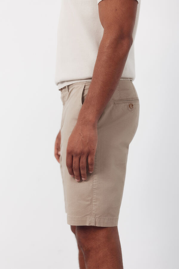 Cortefiel Bermuda chinos regular print Beige