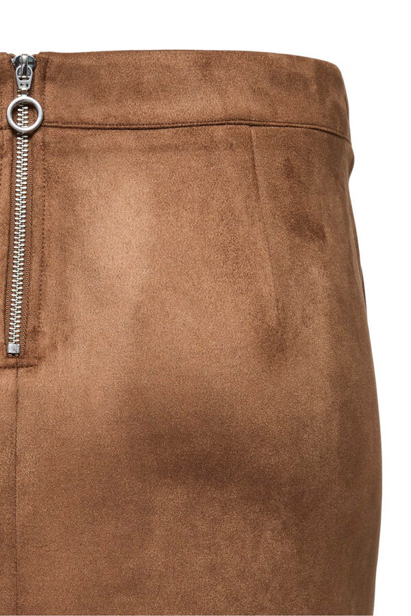 Vero Moda Curve Saia de couro sintético saia size  Castanho