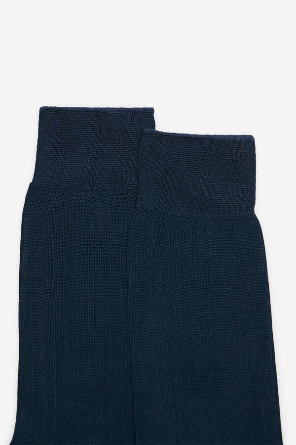 Cortefiel Plain dress socks Navy