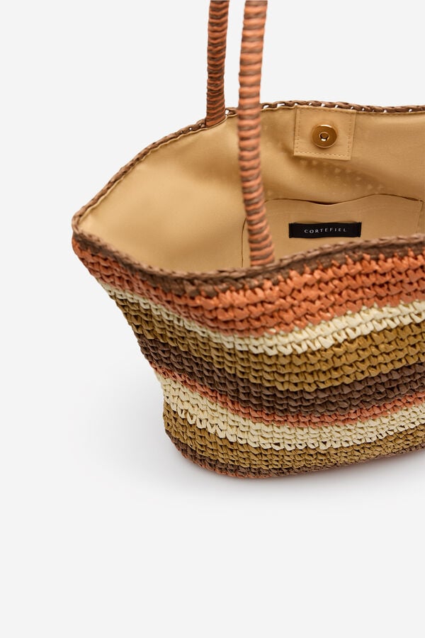 Cortefiel Bolso playa multicolor Estampado blanco