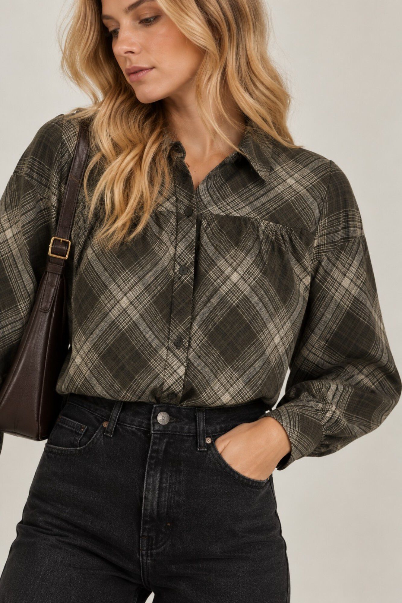 Vila Camisa con estampado de cuadros