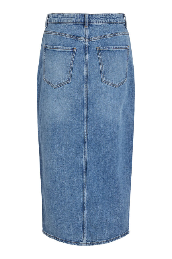 Vila Denim midi skirt Blue