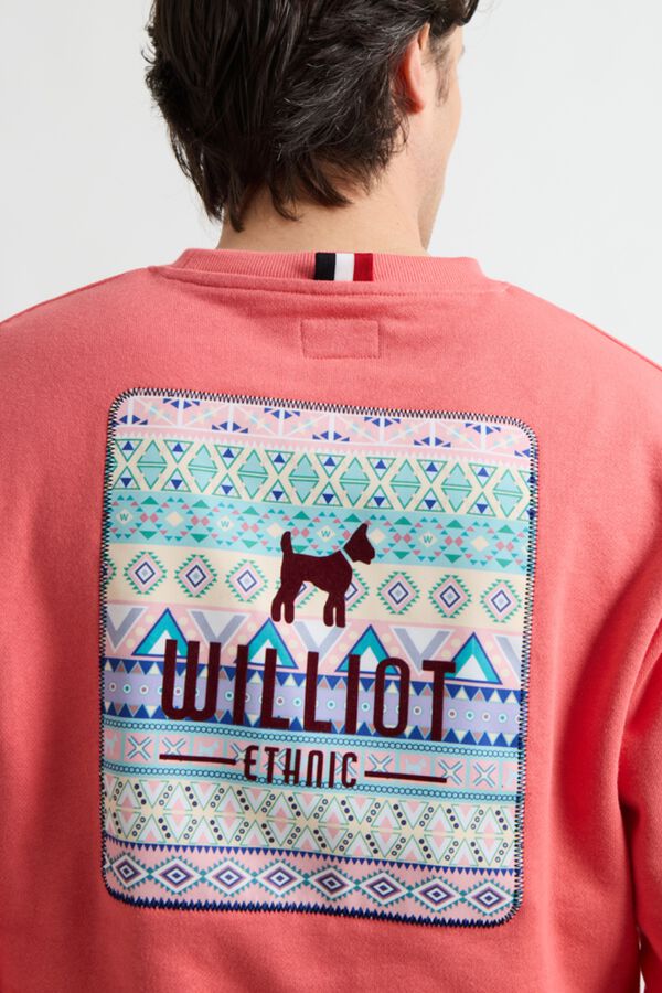 Williot Sweatshirt com logo &eacute;tnico Vermelho
