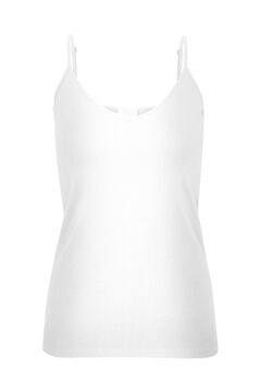 Cortefiel Tight vest top. White