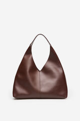 Cortefiel Slouch bag Dark brown