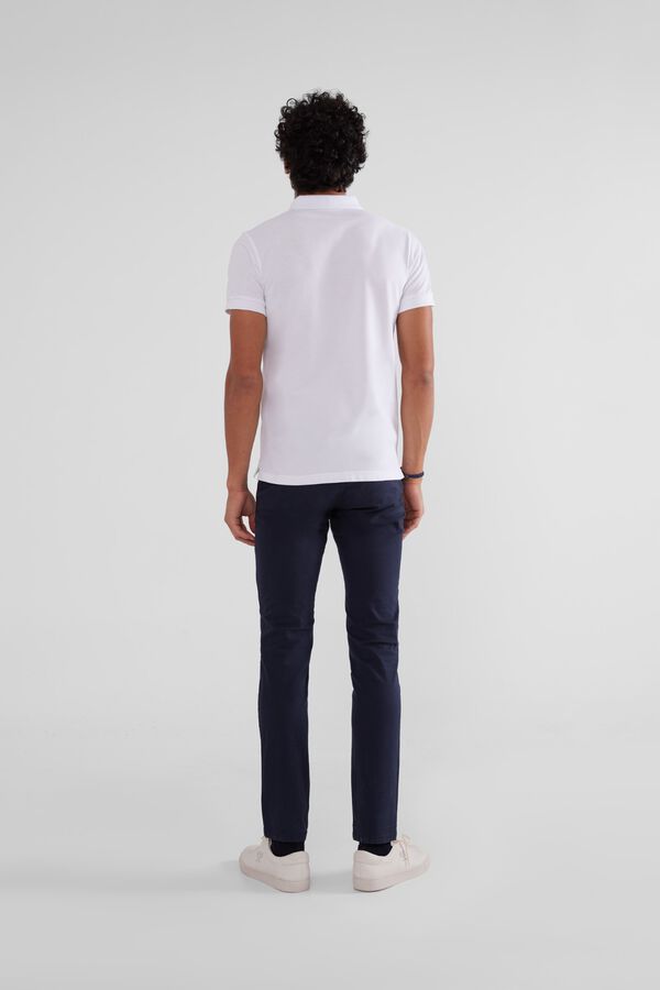 Silbon White trend polo shirt White