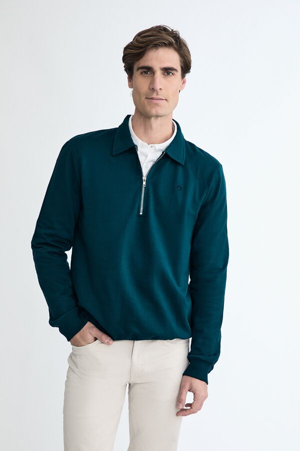 Street Monkey Sweatshirt com fecho-&eacute;clair Verde