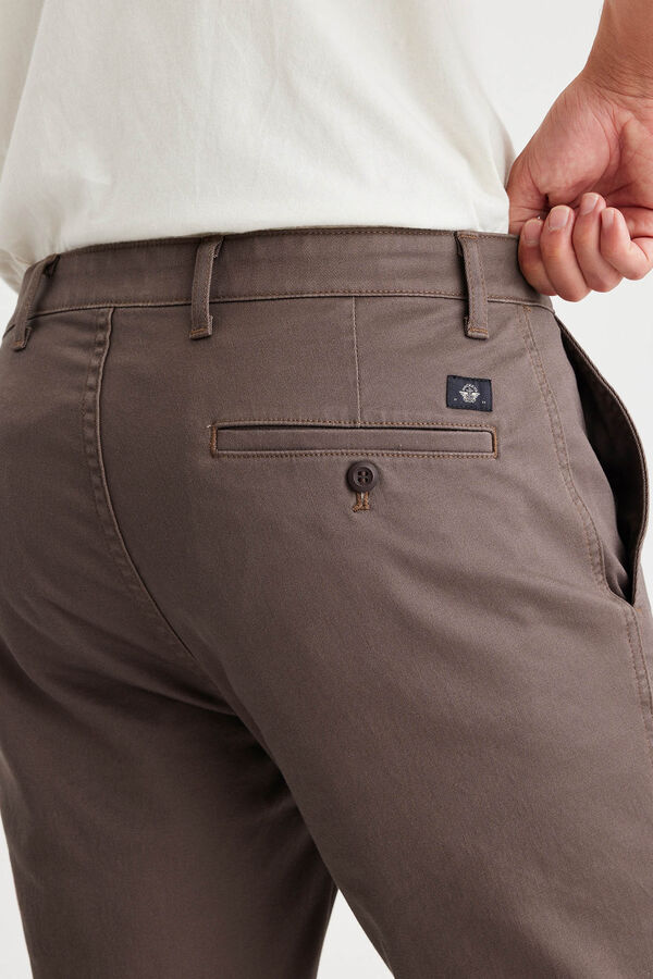 Cortefiel Casual Chino Pants Brown