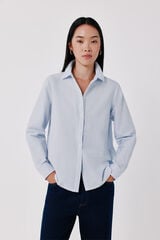 Cortefiel Oxford basic shirt Printed blue