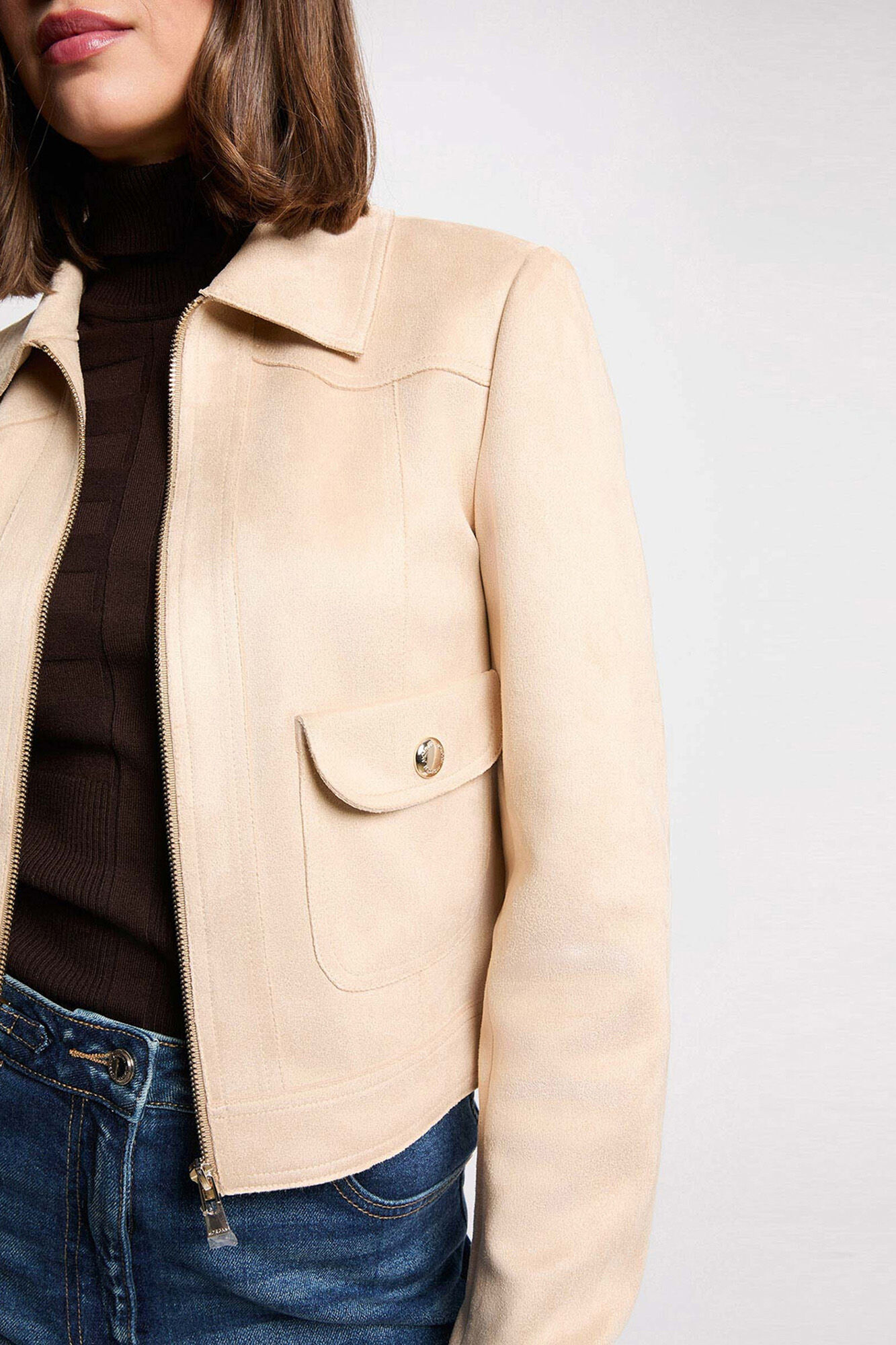 Morgan Short suede jacket