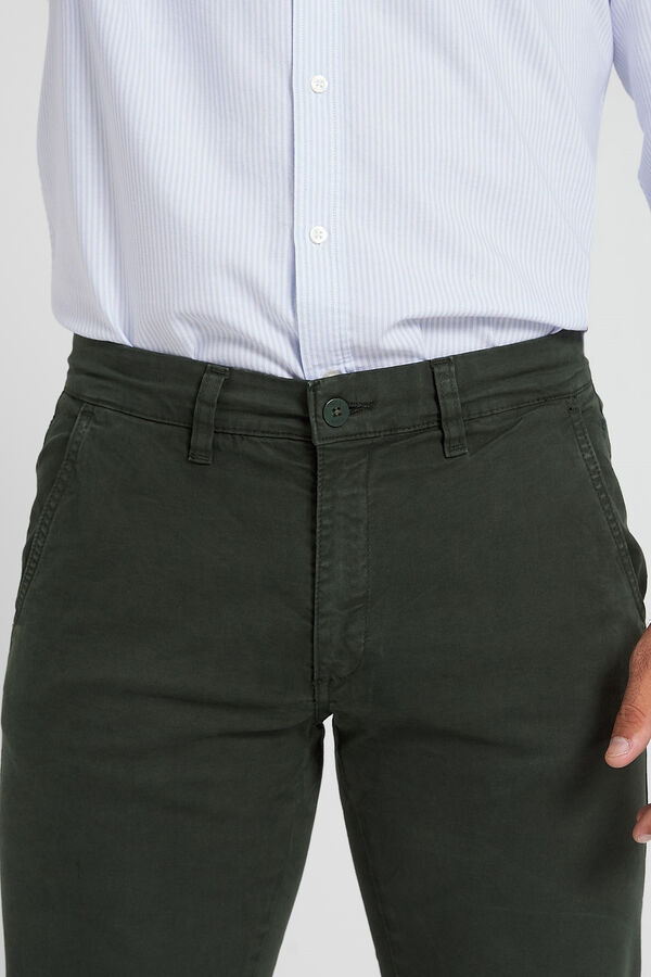 Silbon Pantal&oacute;n sport chino casual verde botella Verde oscuro