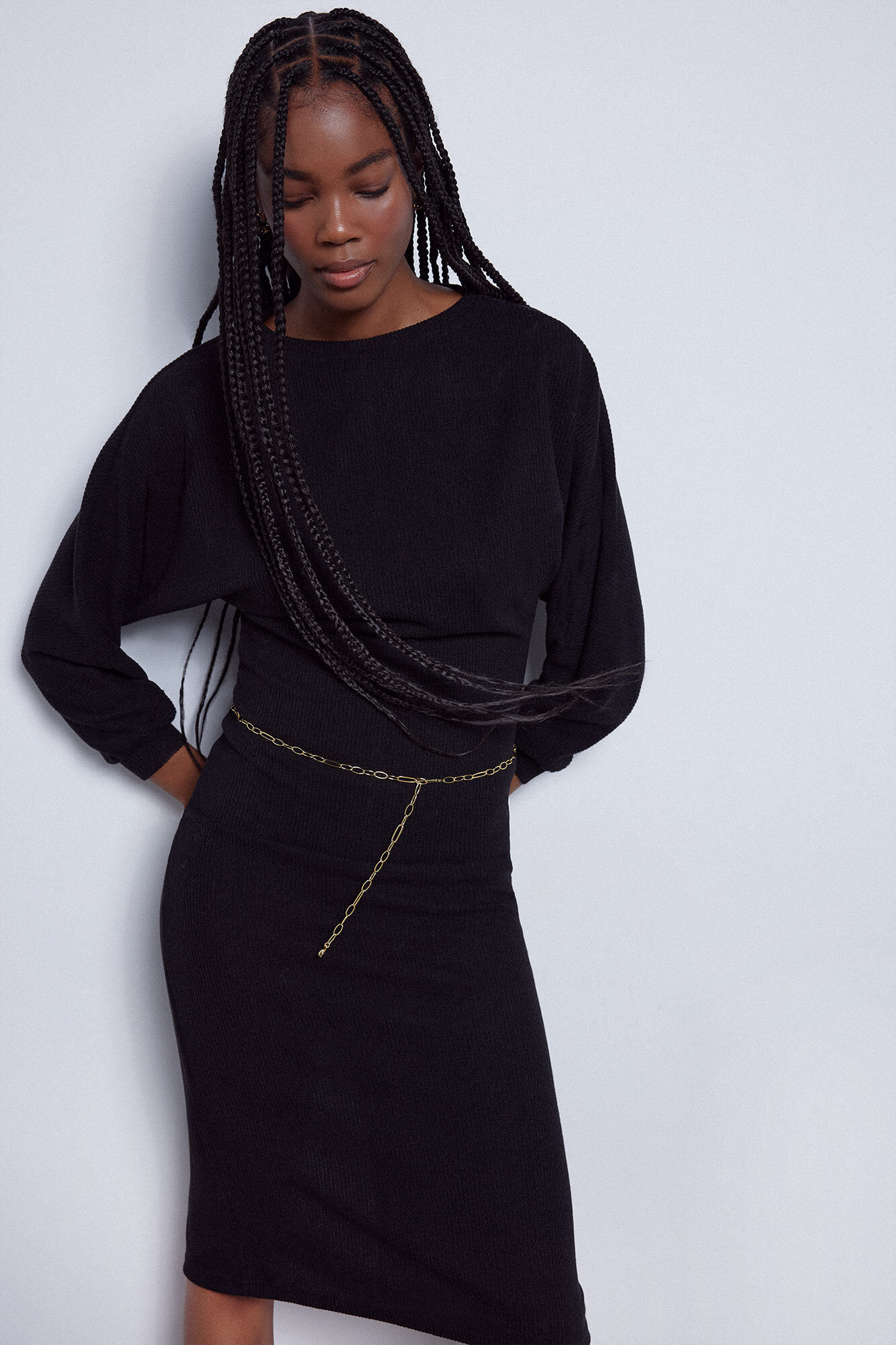 Batwing outlet black dress
