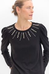 Cortefiel Pearl T-shirt Black