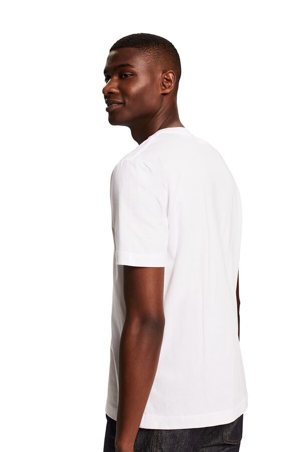 Cortefiel Camiseta básica algodón slim fit Blanco