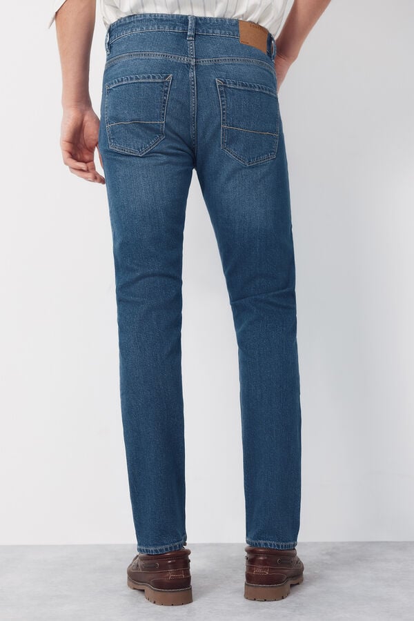 Cortefiel Lightweight slim fit jeans Blue