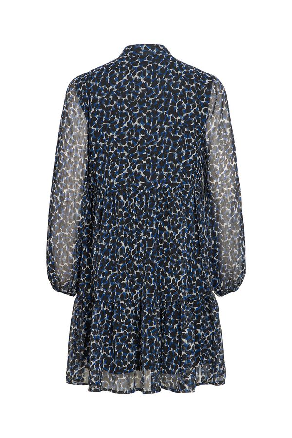 Vila Vestido curto de gaze Azul