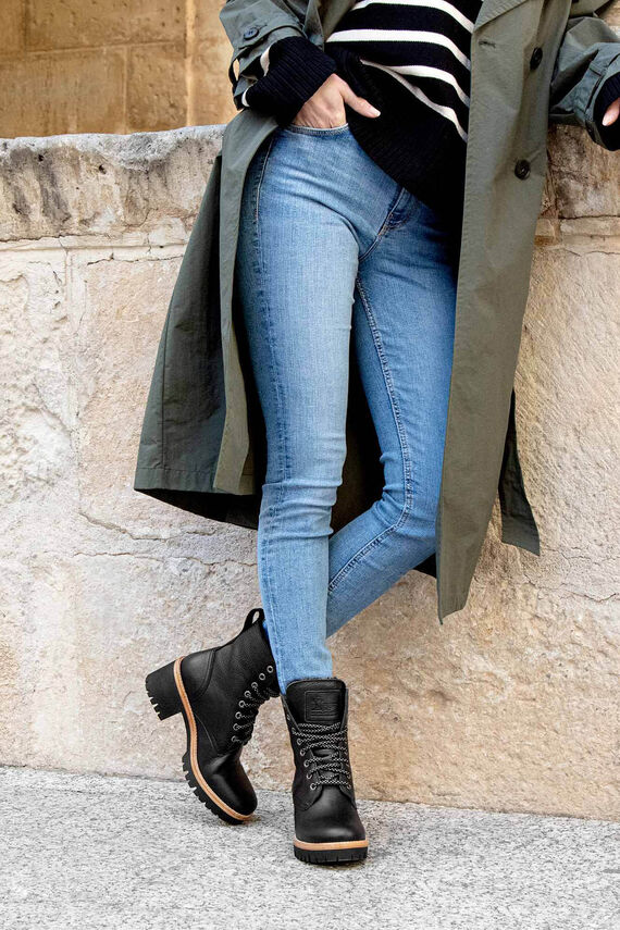 Botas de piel con forro interior de pelo caliente