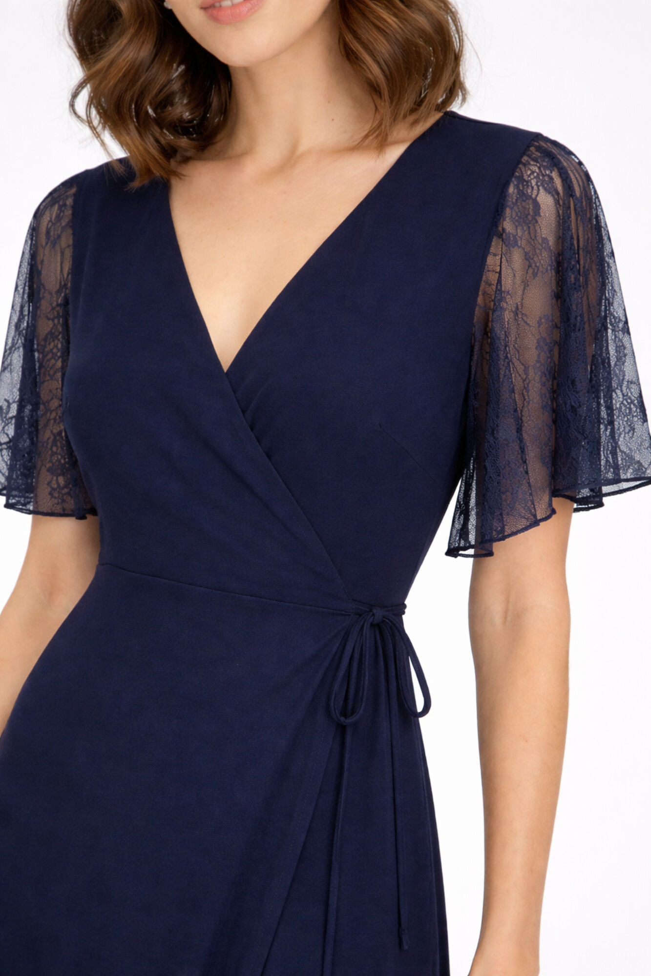 Vila Wrap long party dress