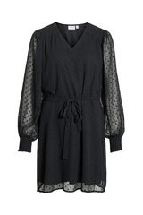 Vila Vestido curto plumeti Preto