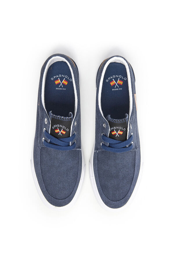 Spagnolo Zapatillas naúticas de lona con cordones Azul marino