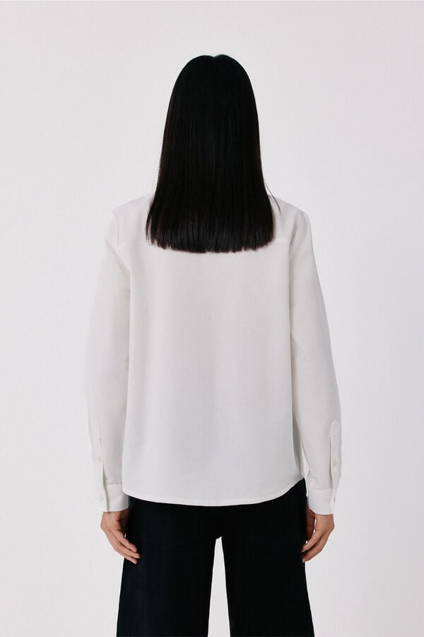 Cortefiel Oxford basic shirt White