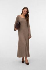 Vero Moda Vestido comprido de malha Castanho