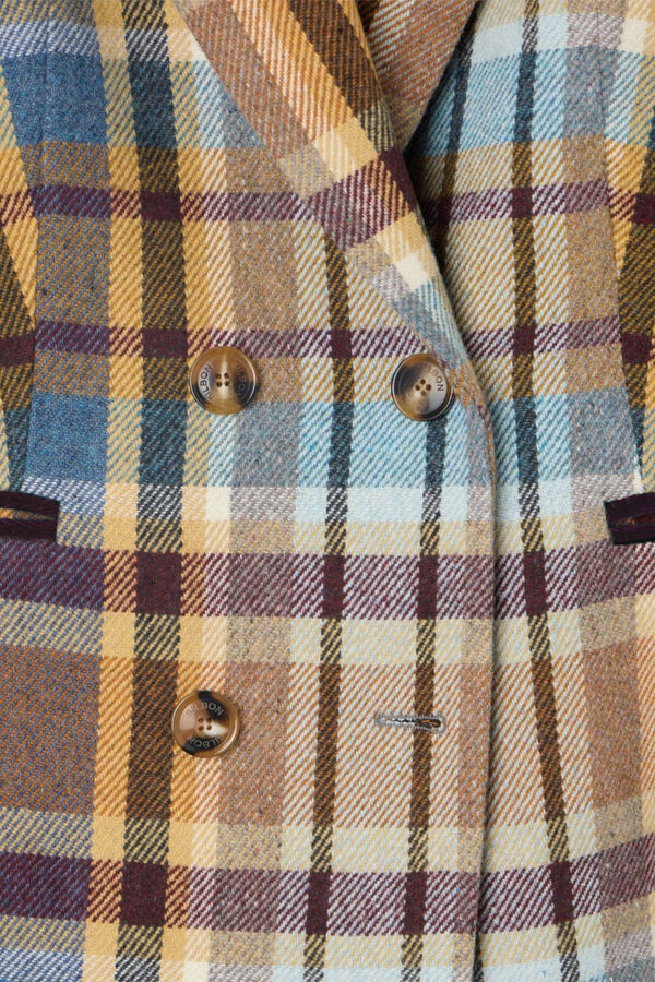 Silbon Casaco sobretudo cruzado Castanho