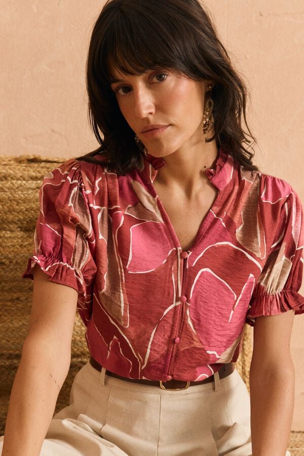 Pol&iacute;n Et Moi Blusa com bot&otilde;es Casilda Subiu