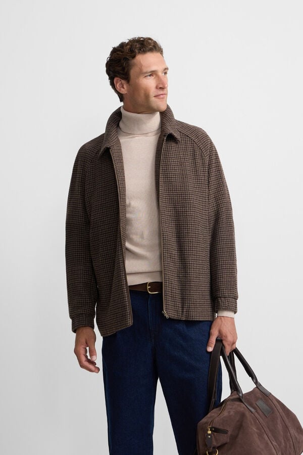 Silbon Blusão pied-de-poule Castanho