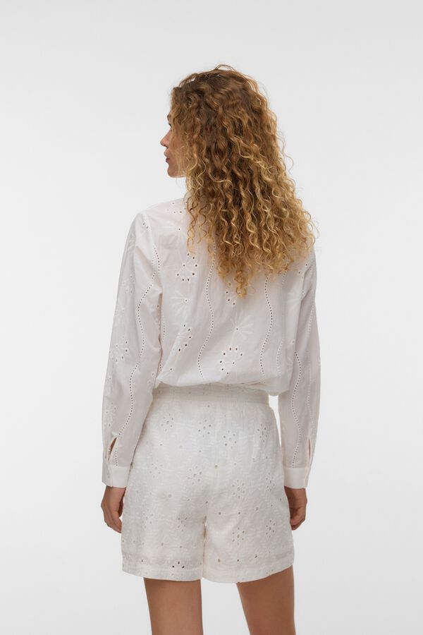 Vero Moda Camisa de manga comprida com recortes Branco