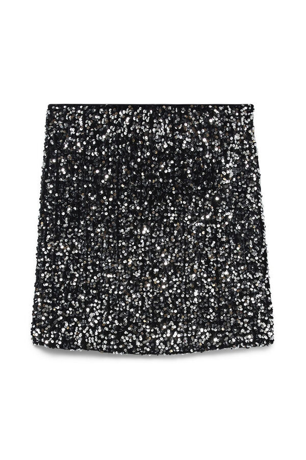 Vero Moda Saia curta de lantejoulas  Preto