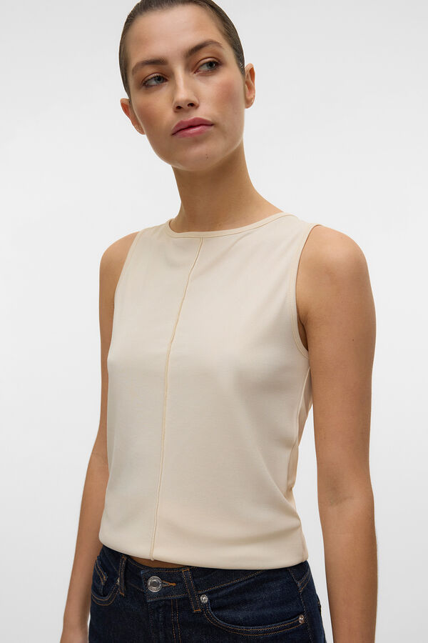 Vero Moda Camiseta de tirantes y cuello barco Amarelo